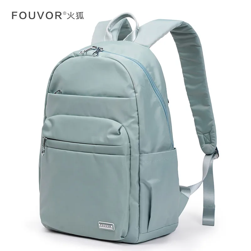 Fouvor, женские, водонепроницаемые, Оксфорд, простые универсальные, холщовые, маленькая сумка, рюкзак для путешествий, бизнес леди, школьная сумка, 2800-14 - Цвет: light green