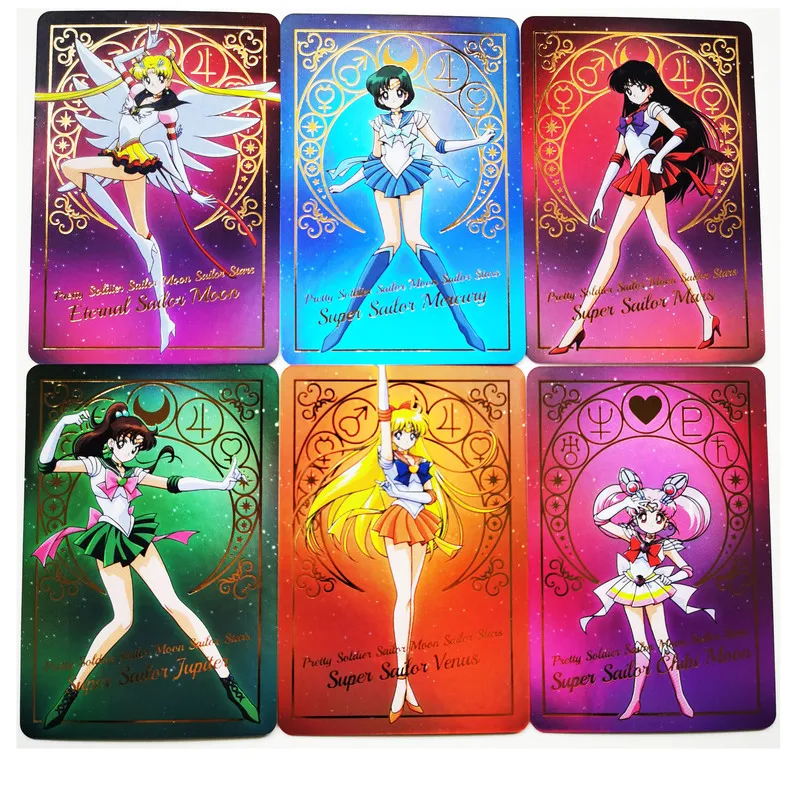 Collectibles-Game Crystal-Season Hobby Sailor-Moon Anime Girls Sexy Fine Bronzing 20pcs/Set