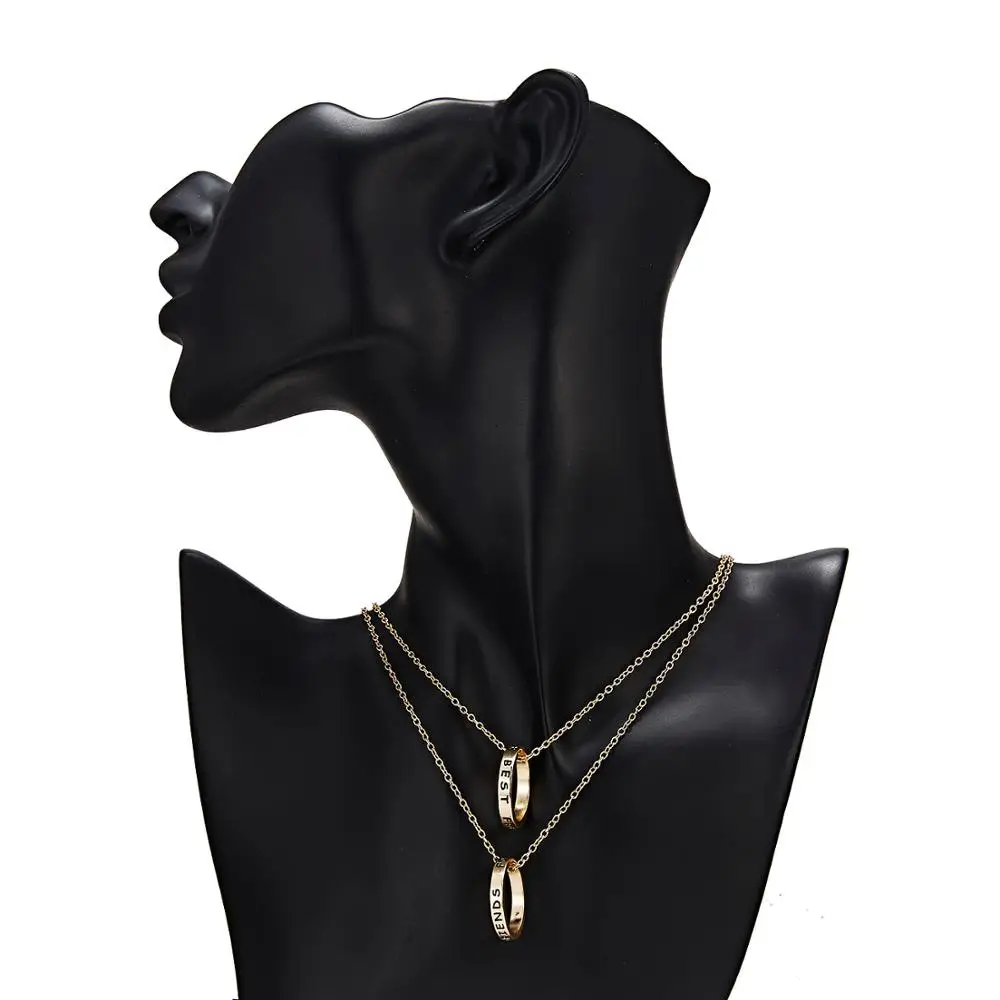 Ринху круг навсегда лучшие друзья с карточным necklace ем 2/3 круги золотой серебряный сплав кулон ожерелье Модные ювелирные изделия женский подарок