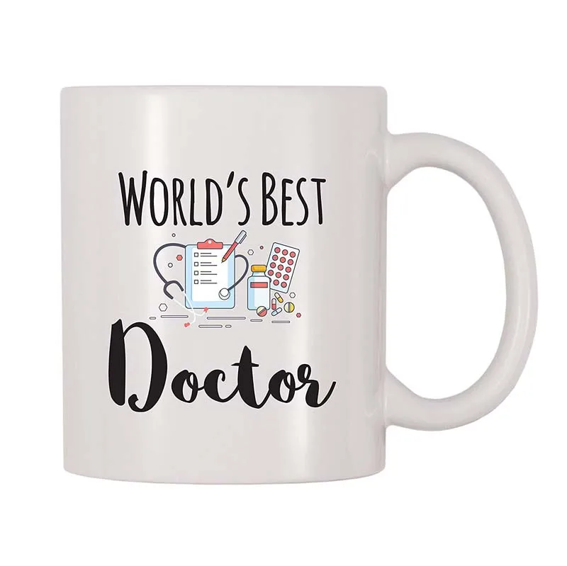 Personality Mug World's Best Doctor Coffee Funny Milk cup 11 Ounces Inspirational The Gift | Дом и сад