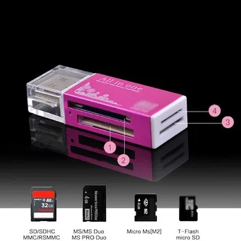 

All in One USB Card Reader M2/SD/TF/MS Card Adapter For Computer Laptop Camera