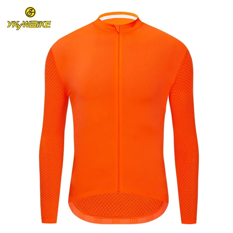 YKYWBIKE MEN PRO TEAM CYCLING LONG SLEEVE AERO JERSEY Cycling Jerseys