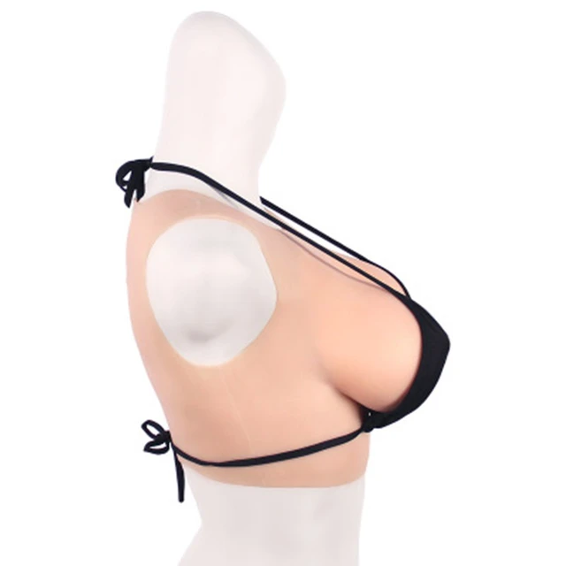 Realistic Shemale Fake boobs with Round collar false breast forms  crossdresser silicone tits For drag queen Crossdresser - AliExpress