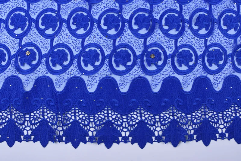 2019New Embroiderey Африканское, французское кружево кружевная ткань с камнями нигерийская Тюлевая Ткань Высокое качество 5Ydars из молочного шелка, LaceA1700