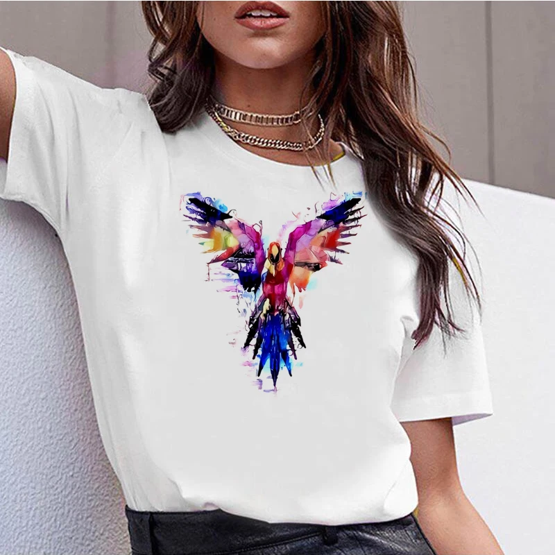 584200_T Shirt Casual O-Neck Short Sleeves Women T-shirt Hipster Cool Graphic Tee |