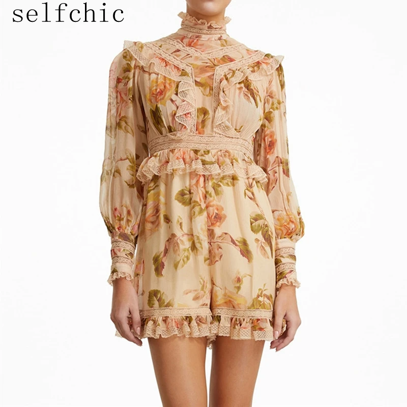 

Female Runway Print Ruffle Playsuits 2019