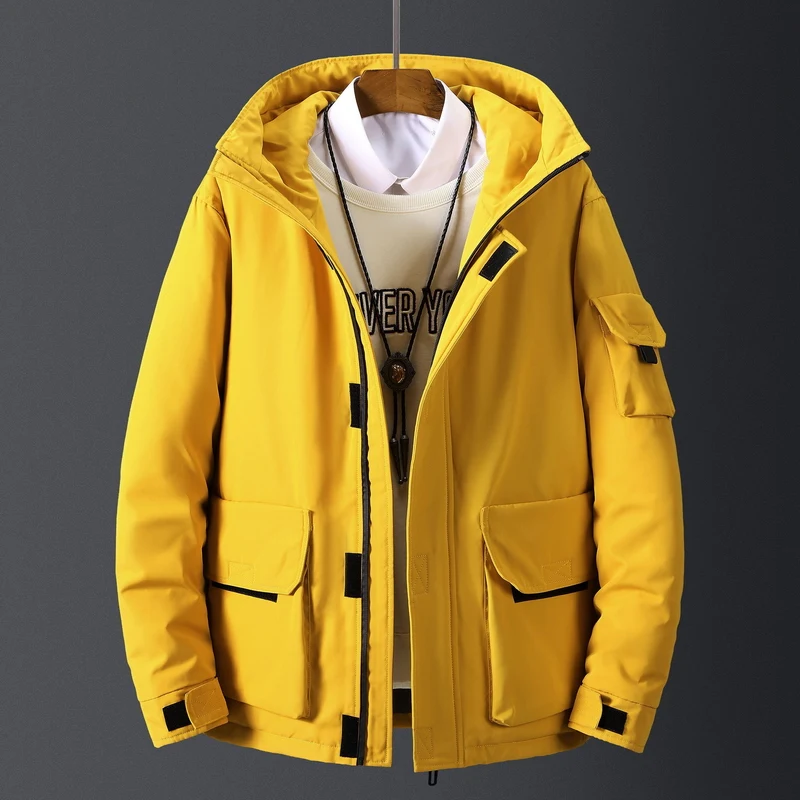 Высокое качество-40 Цельсия пуховая куртка сохраняющая тепло мужская зимняя толстая зимняя парка пальто камуфляж белая черная утка пальто 057