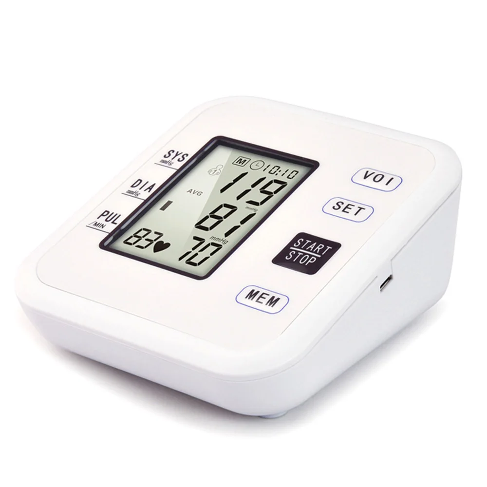 Upper Arm Automatic Electronic Blood Pressure Monitor Intelligent Blood Pressure Meter Measurement Tool With Voice Function