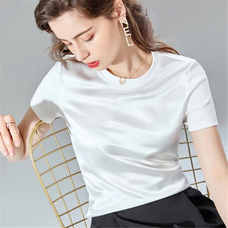 Tee shirt satin femme Clearance