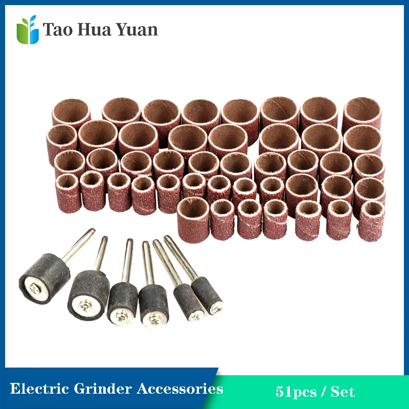 Hot 51pcs Rotary Tool Accessories for Dremel Mini Drill Bit Set Abrasive Tool Grinding Sanding Polishing Cutting Tool Set AA