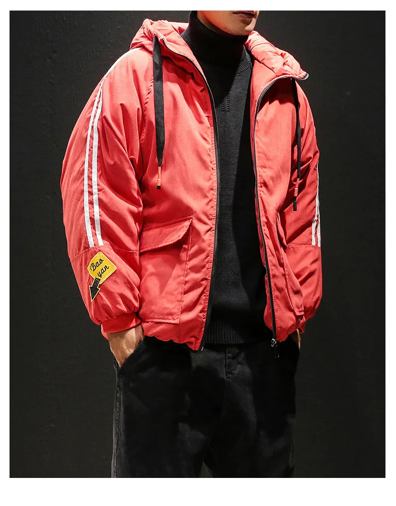 Зимние мужские парки, мужские куртки в полоску, в стиле хип-хоп, уличная одежда, военная, шелковая, хлопковая, с буквенным принтом, куртка с капюшоном, японское Свободное пальто, 5XL