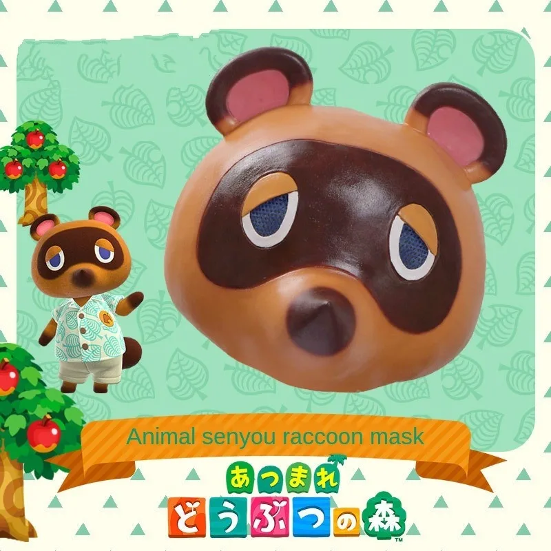 

Cartoon Anime Animal Crossing Periphery Tom Nook Mask Halloween Masquerade Cosplay Prop Accessories Latex Headgear Gift