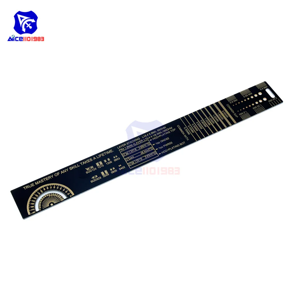 Линейка diymore 25 см 10 дюймов PCB электронный инженер измерительный инструмент