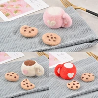 DIY Baby Wool Felt Milk Bottle+Cookies Decorations Newborn Photography Props Infant Photo Shooting Accessories Home Party Orname 5