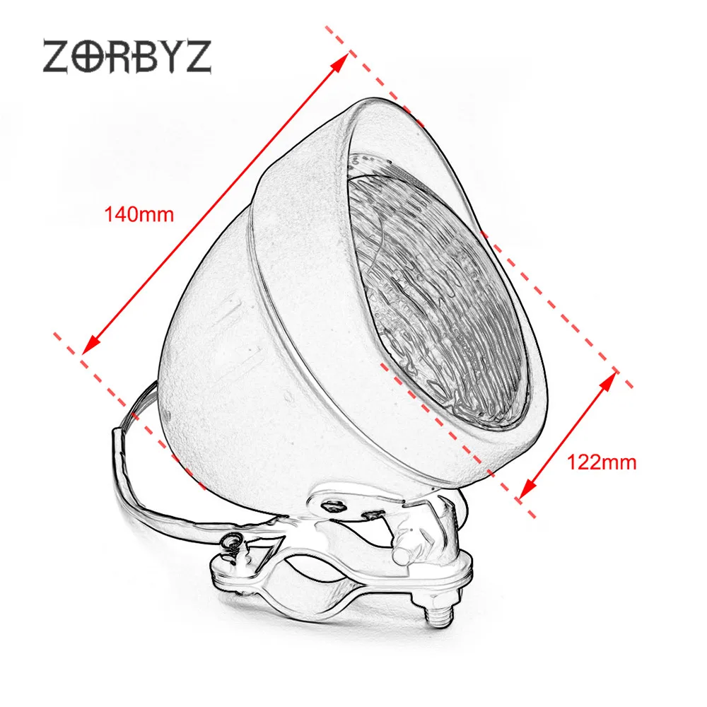 ZORBYZ мотоцикл 1 пара хромированный Ретро металлический противотуманный светильник с рулонной клеткой Guard Bar трубка кронштейн зажим для Harley Yamaha на заказ