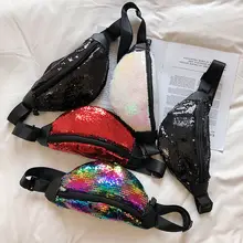 Женская поясная сумка с блестками, модная женская поясная сумка, новая сумка на плечо, блестящая сумка на пояс, сумки на пояс