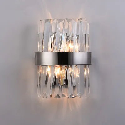 

Modern Wall Sconce Lighting Creative Design Chrome Bedroom LED Crystal Wall Lamp Bedside Home Decor Wall Light Fixture