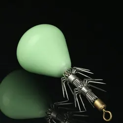 AS 5Pcs 60g Squid Jig Hooks Leurre Baits Pesca Luminous 12 Needles Cuttlefish Fishing Lure Hook Bait Fishhook