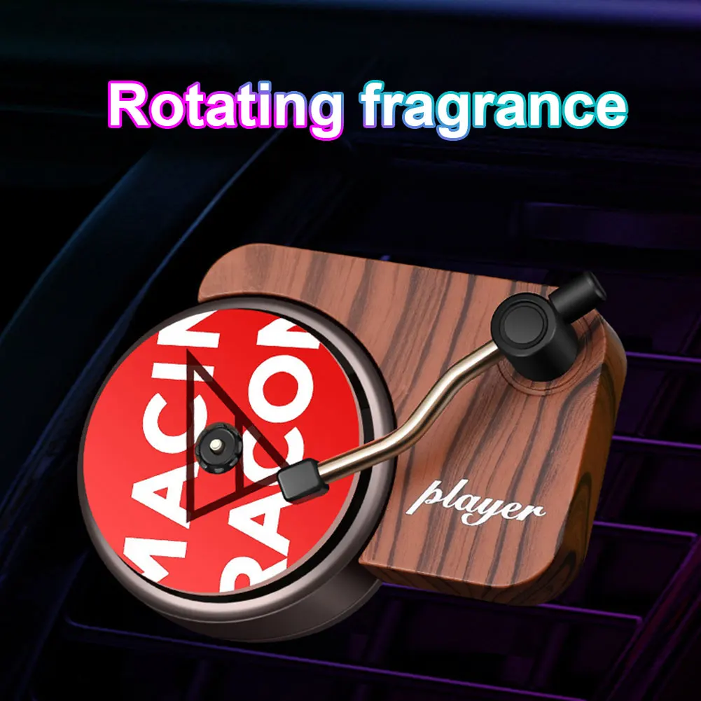 Car Perfume Vintage Mini Record Player Shape Interior Decoration Air Vent Fragrance Diffuser Aromatherapy Freshener Universal