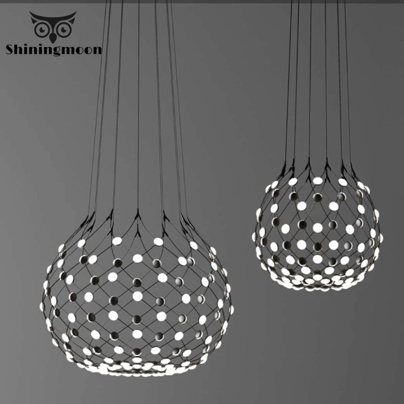 

Italy Design Creative Circular LED Pendant Light Post-modern Black White Suspension Lamp Dinning Restaurant Pendant Lamp Lustre
