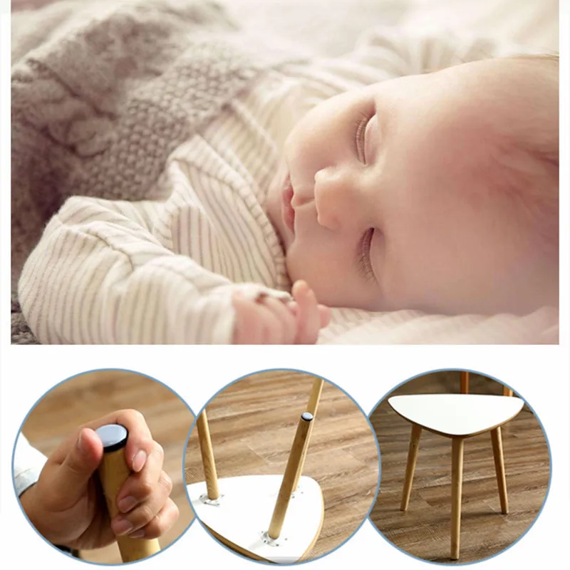 4PCS Floor Rubber Protector Pads Self-Adhesive Anticollision Round Mat Chair Table Glides Furnitures Legs Slider Home Supplies furniture leg pads rubber pads furniture pads