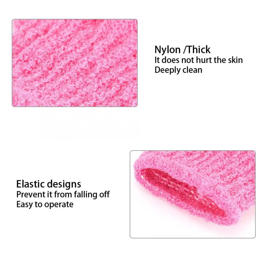 7pcs Bath Glove Shower Body Deep Cleaning Exfoliating Skin Spa Massage Scrub Glove Bath Spa Foam Shower Peeling Mitt Gloves exfoliating bath glove shower scrub mitt exfoliating scrubber exfoliating shower scrubber