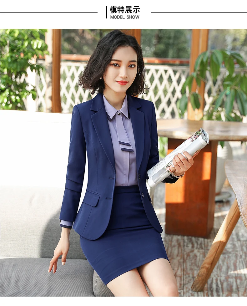 New Business Interview Women Suit Large Office Ladies Wear Long Sleeved Work Pants Slim Jacket And All Maternity