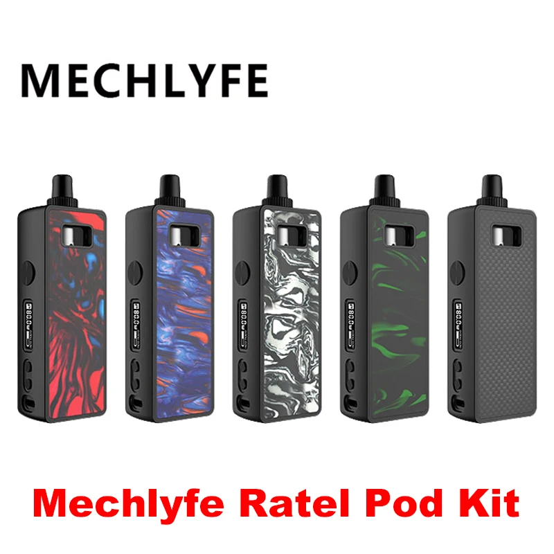 

G-taste Vape Pod kit MECHLYFE Ratel 80W TC Rebuildable Kit 6 modes Multiple Protections MTL/DTL vaporizer kit vs pasito