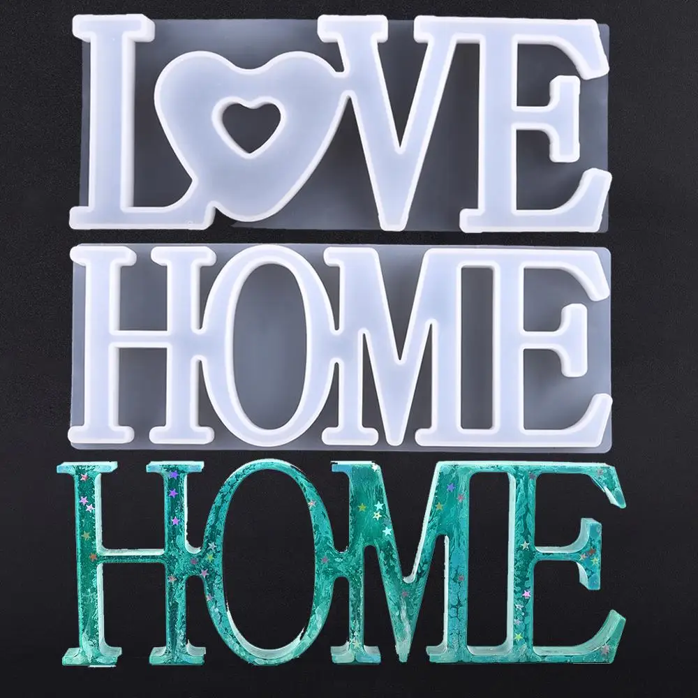 Силиконовая форма Love Home для слова эпоксидной смолы самостоятельного