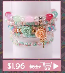 Ethnic Bohemian Tassel Beach Charm Bracelets For Women Boho Multilayer Beads Crystal Beaded Jewellery Bracelet Set Femme 2019