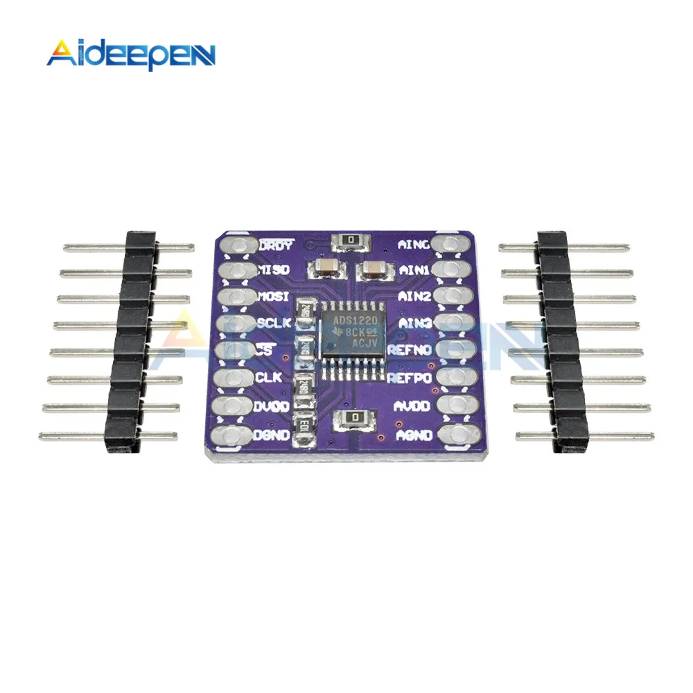 Высокоточный CJMCU-1220 ADS1220 ADC SPI низкая мощность 24 бит A/D преобразователь модуль датчика аналого-цифровой преобразователь для Arduino