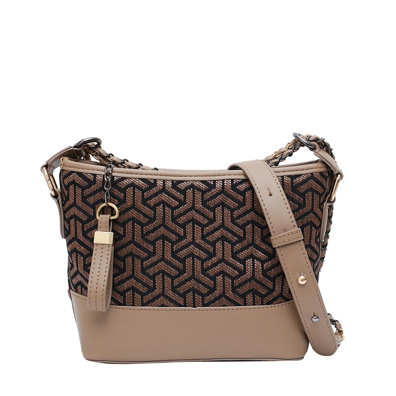 

Luxury Handbags Women Bags Designer Leather Chain Large Shoulder Bags Tote Hand Bag Fashion Crossbody Bags For Women 2019 Khaki
