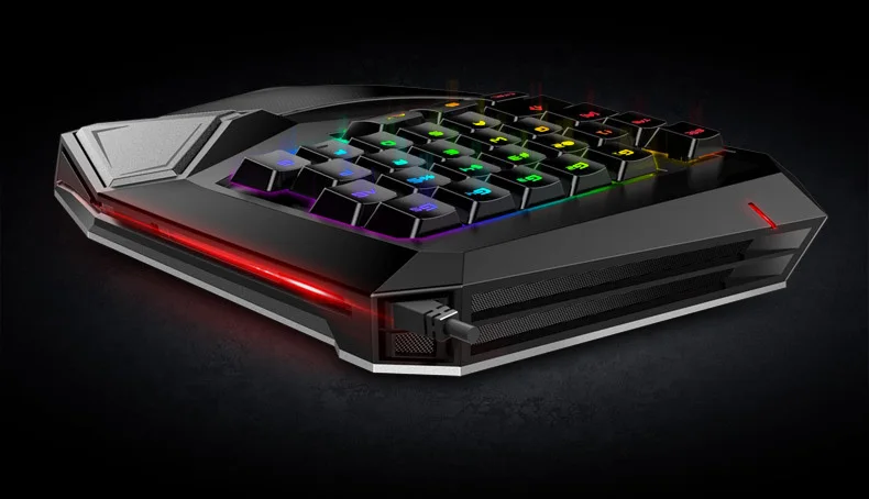 Delux T9 Plus Механическая игровая клавиатура мини-одна ручная клавиатура компьютерная проводная клавиатура с подсветкой RGB для игр Overwatch