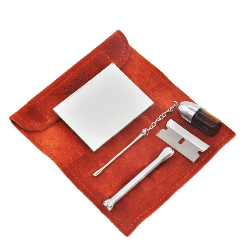 

5-piece mini pipe tool set Portable Suede bag smoking tool setTobacco tool accessories