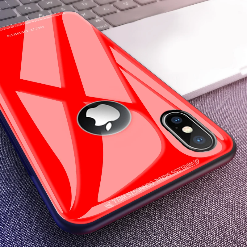 Чехол для телефона из закаленного стекла для iPhone XR XS Max 7 8 Plus 6 6S Plus, Жесткие защитные стеклянные чехлы для iPhone XS XR, задняя крышка Coque