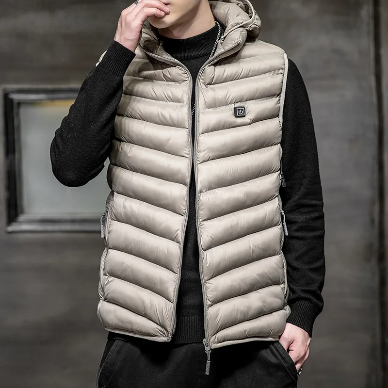 Winter Outdoor Heated jacket men USB Charging Heating Vest Washable Adjustable Thermal Waistcoat Hiking Camping plus size L~7XL