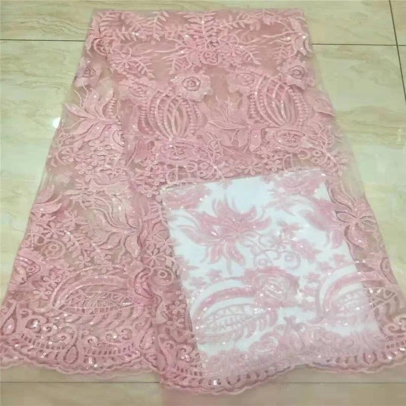 African Lace Fabric High quality Stones white Embroidery Nigerian sequins Lace Fabric For Women French Mesh Lace Fabric