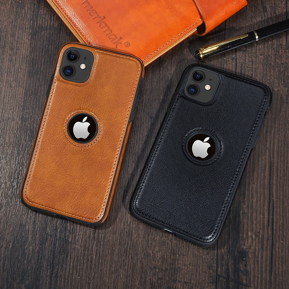 Solid Color PU Leather Case For iPhone