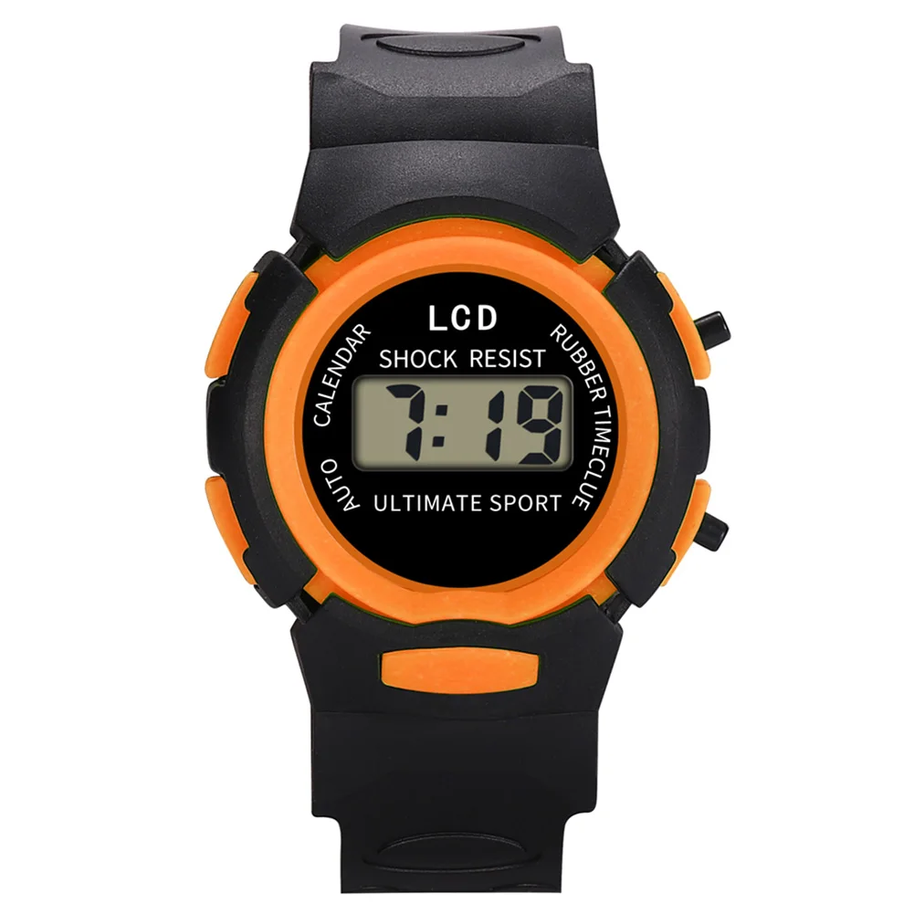 Новые модные и прочные детские повседневные электронные часы детские удобные силиконовые спортивные часы MV66