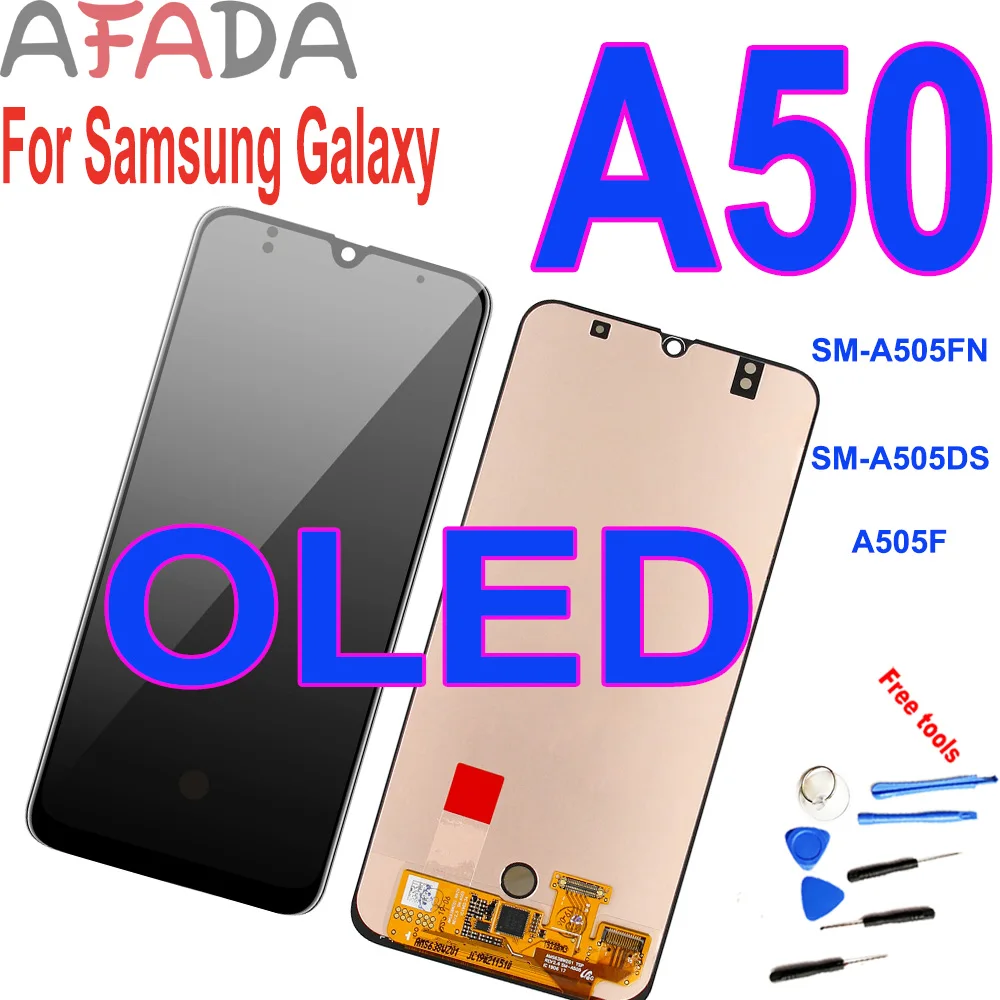 ЖК-дисплей AMOLED 6 4 дюйма для Samsung Galaxy A50 2019 A505F A505DS A505FD A505A сенсорный экран с