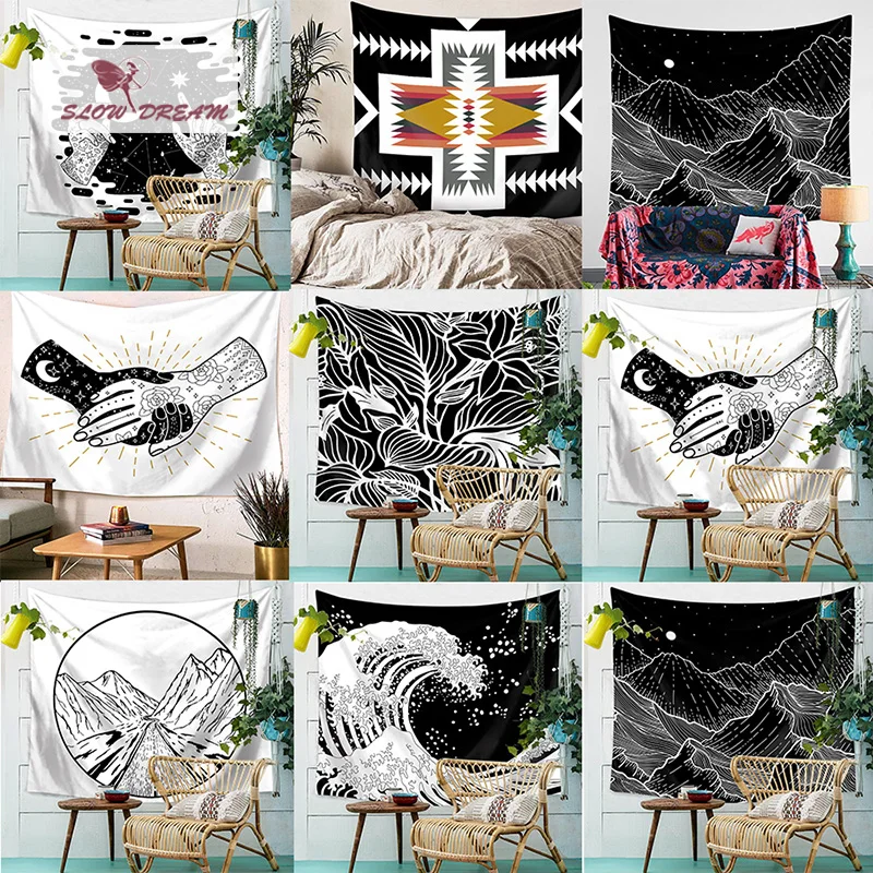 

Slowdream Decoration Tapestry For Ceiling Bed Account Living Bedroom Thick Blanket Hanging On Wall Large Size Table Sofa Cover