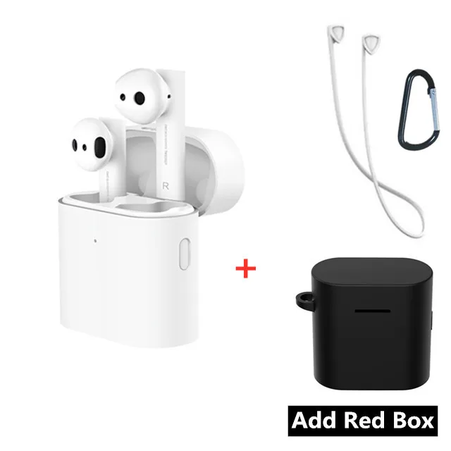 Xiaomi Air 2 TWS Bluetooth гарнитура наушники Airdots Pro 2 Xiaomi TWS наушники HD качество звука автоматическая пауза управление нажатием - Цвет: B Box Lanyard Hook