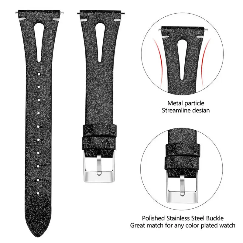 A PU+ кожаный часы с яркими украшениями Bling Band Браслет для Fitbit Versa смарт-браслеты для часов долговечные аксессуары#726 - Цвет: A