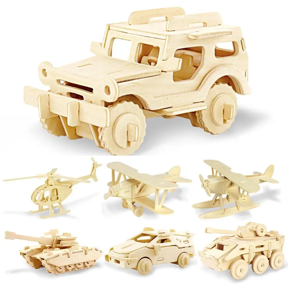 Детская игрушка 3D деревянная головоломка для самостоятельной сборки
