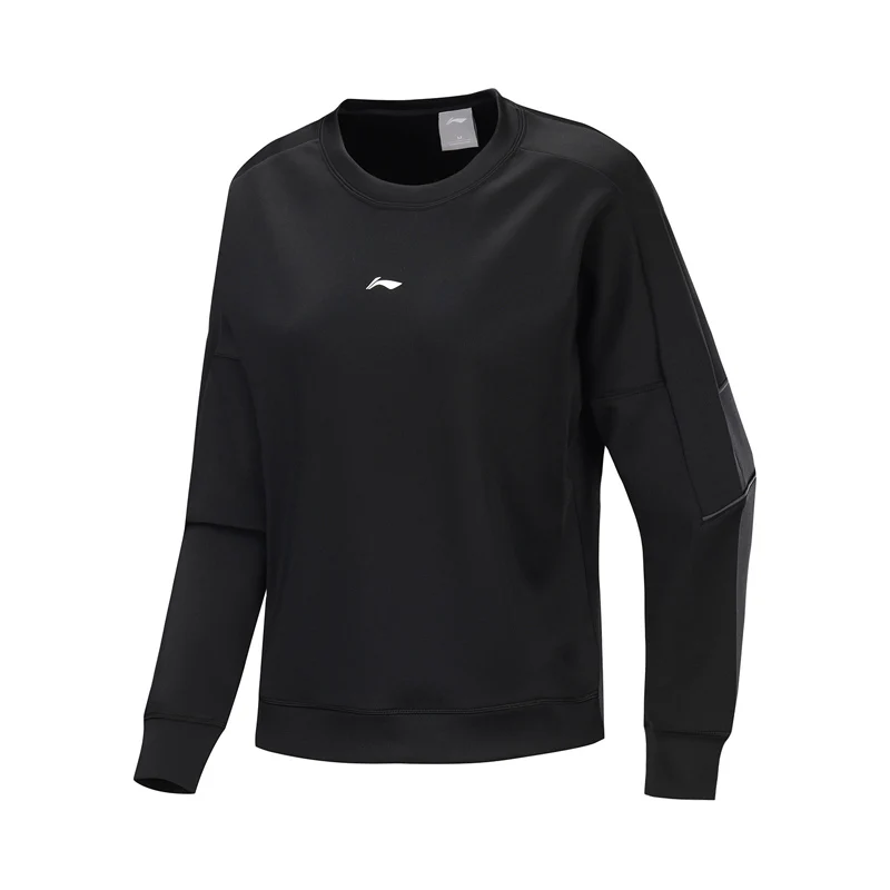 Li-Ning женский тренировочный свитер, свободный крой, комфорт, фитнес, 91% полиэстер, 9% спандекс, подкладка, спортивные топы AWDP532 WWW1071