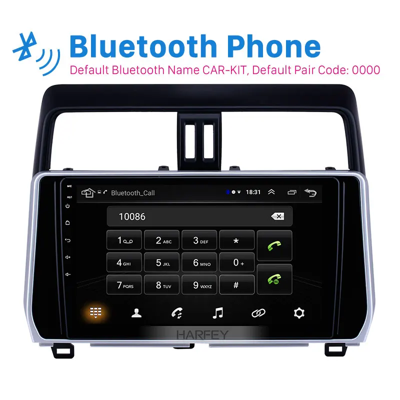 Harfey Автомобильный gps Navi 2Din 10 1 &quotAndroid 8 радио для Toyota Prado 2018 мультимедийный плеер с