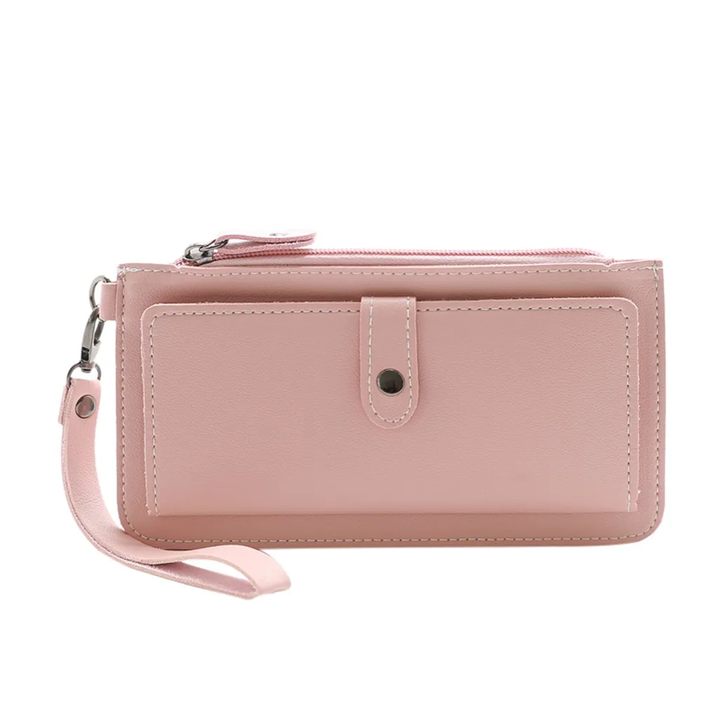 Pink Molave кошелек женские модные длинные кошельки портмоне сумки трендовые многофункциональные держатели для карт сумки клатч portefeuille femme - Цвет: Pink