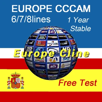 

6/7/8 C-lines Spain Cccam Cline For 1 Year Europe Portugal Poland France Czech CCAM Server For DVB S2 Satellite Receiver GTMEDIA