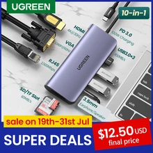 UGREEN usb-хаб C концентратор HDMI адаптер 10 в 1 USB C к USB 3,0 док-станция для MacBook Pro Аксессуары USB-C Тип C 3,1 Разветвитель USB C концентратор UGREEN usb-хаб C концентратор HDMI адаптер 10 в 1 USB C к USB 3,0 док-станция для MacBook Pro Аксессуары USB-C Тип C 3,1 Разветвитель USB C концентратор
