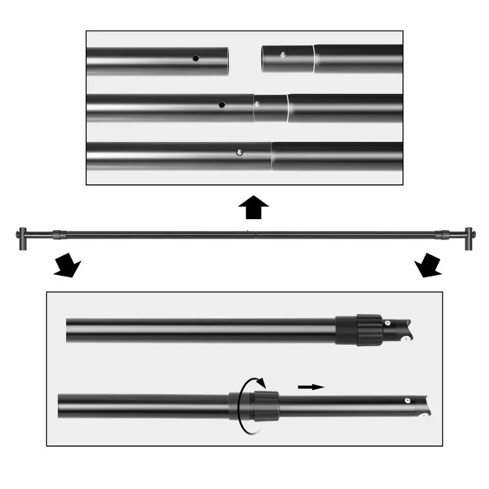 SH-Système de Support de Cadre d'Arrière-Plan avec Écran Vert en Mousseline, Sac OXford pour Photographie, Studio Photo et Vidéo, 2.5x3m